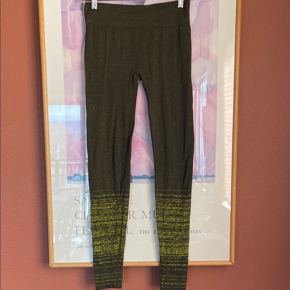 Athleta Wool Blend Leggings in Dark Green, XS
